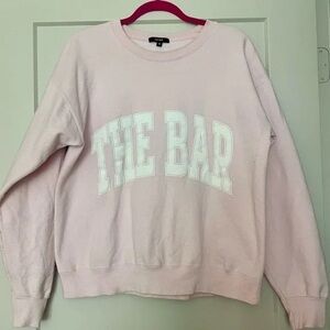 The Bar Sweatshirt Pink Milkshake Baby Pink Crewneck Size Large